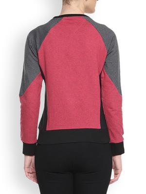 maroon printed sweatshirt - 1217799 - Standard Image - 3
