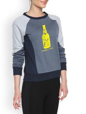 denim printed sweatshirt - 1217811 - Standard Image - 2