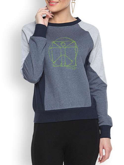 denim printed sweatshirt - 1217825 - Standard Image - 1