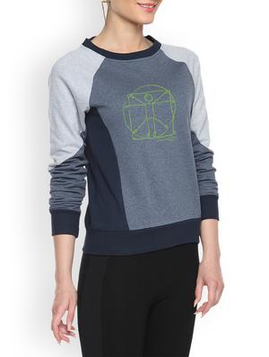 denim printed sweatshirt - 1217825 - Standard Image - 2