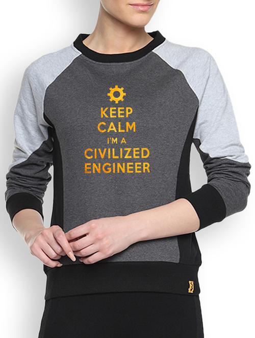 charcoal printed sweatshirt - 1217837 - Standard Image - 1