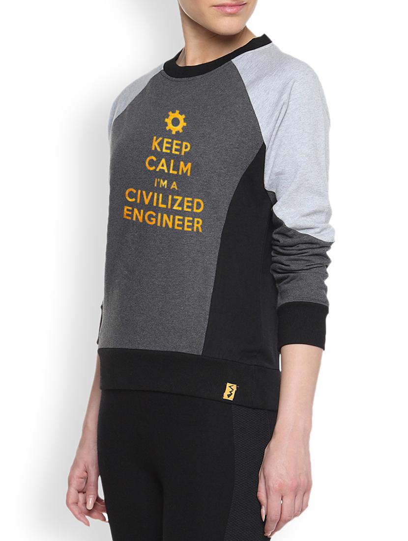 charcoal printed sweatshirt - 1217837 - Zoom Image - 2