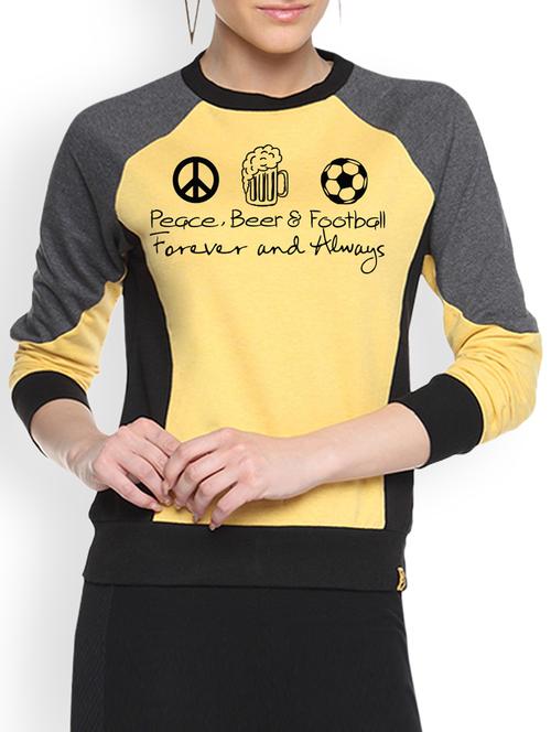 yellow printed sweatshirt - 1217869 - Standard Image - 1