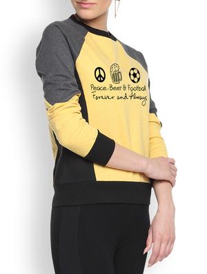 yellow printed sweatshirt - 1217869 - Standard Image - 2