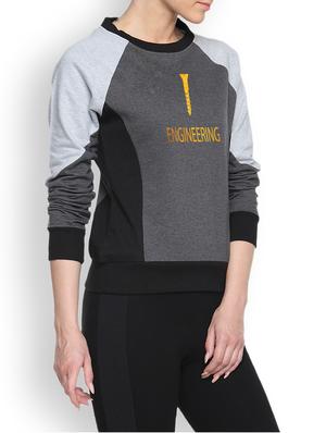 charcoal printed sweatshirt - 1217874 - Standard Image - 2