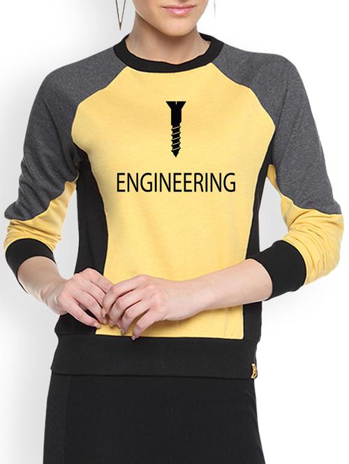 yellow printed sweatshirt - 1217878 - Standard Image - 1