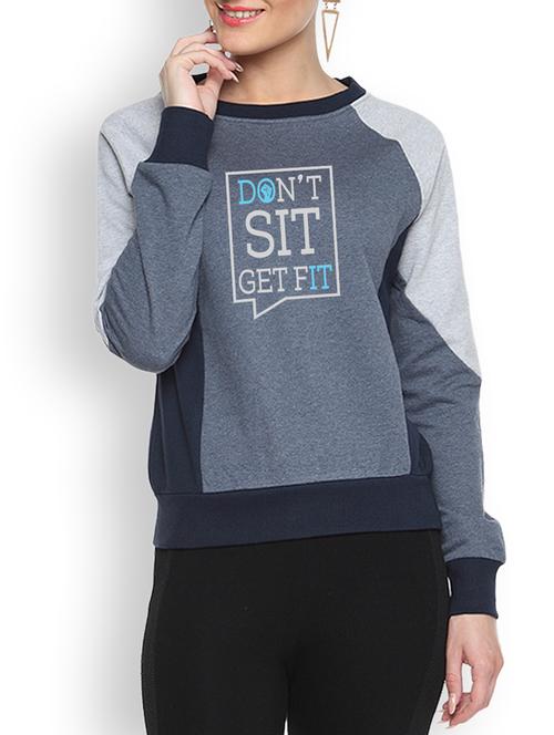 denim printed sweatshirt - 1217885 - Standard Image - 1