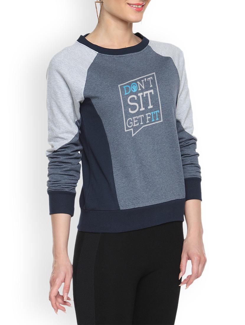 denim printed sweatshirt - 1217885 - Zoom Image - 2