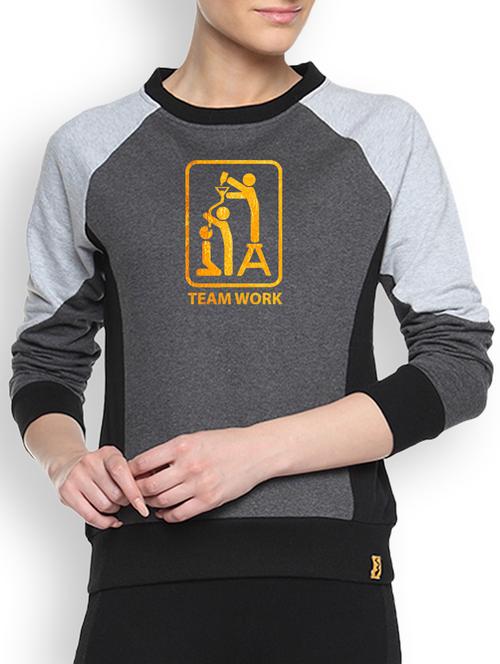 charcoal printed sweatshirt - 1217905 - Standard Image - 1