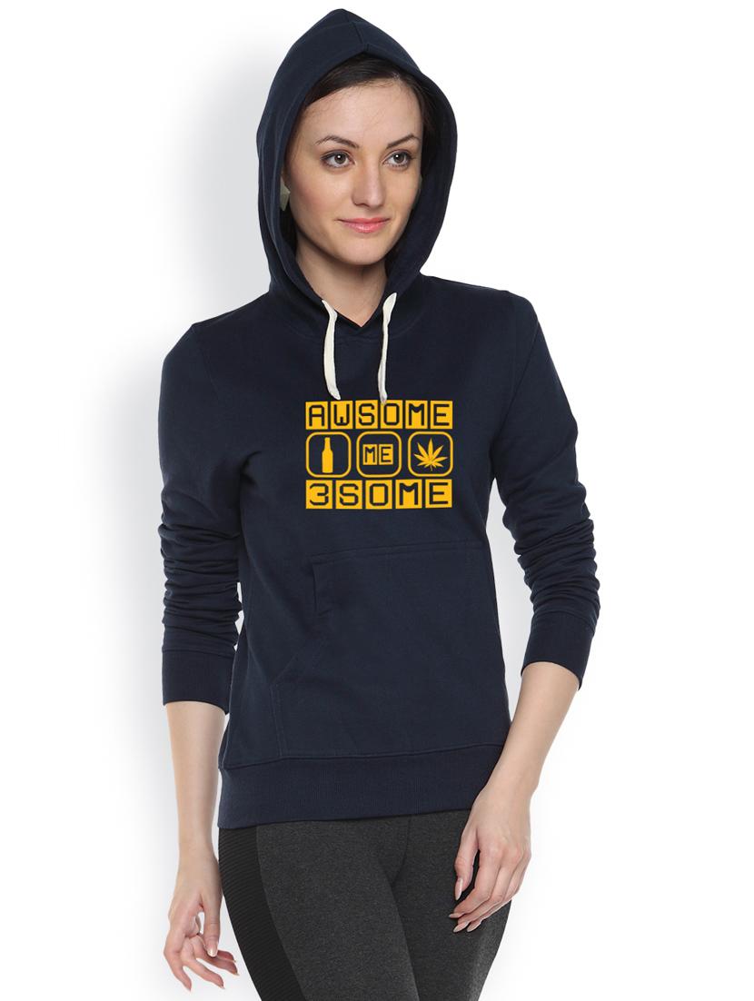 printed navy blue sweatshirt - 1217920 - Zoom Image - 2