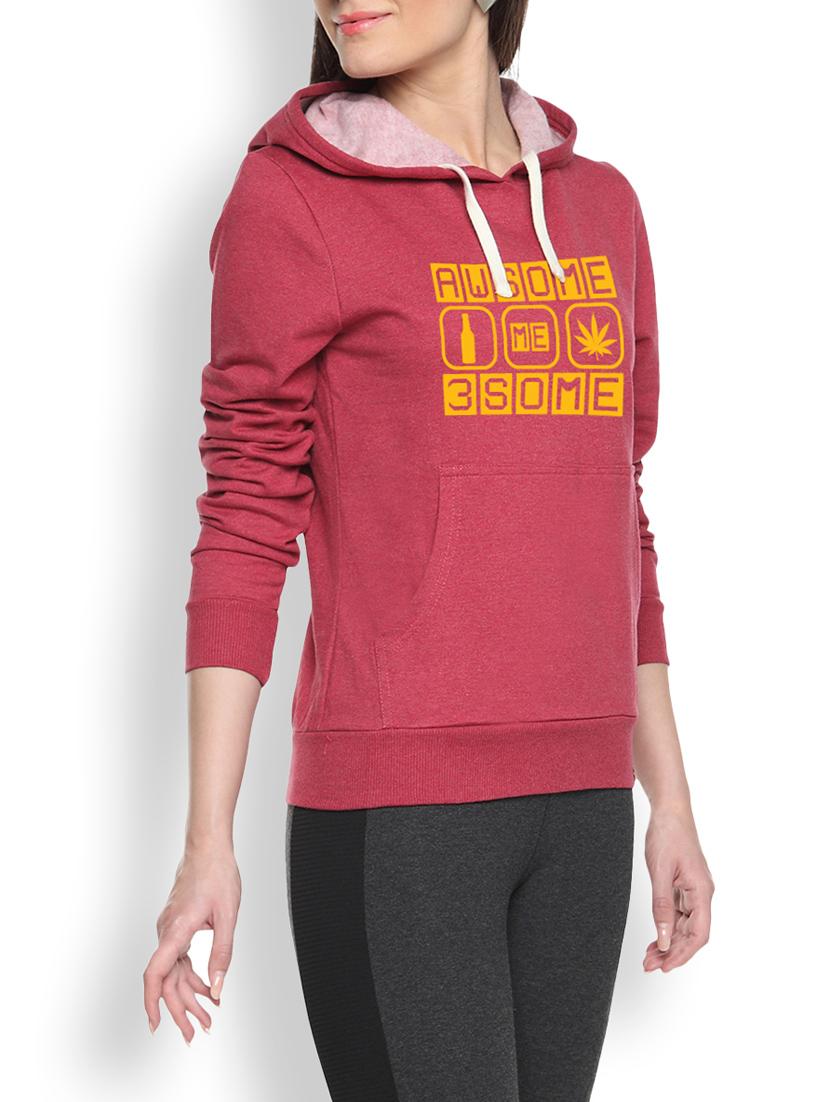 printed maroon sweatshirt - 1217923 - Zoom Image - 1