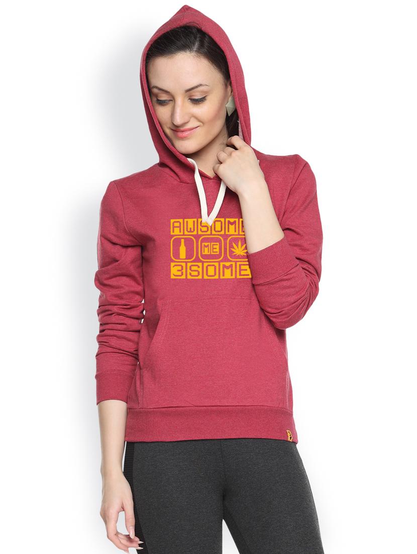 printed maroon sweatshirt - 1217923 - Zoom Image - 2