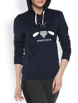 printed navy blue sweatshirt - 1217951 - Standard Image - 2