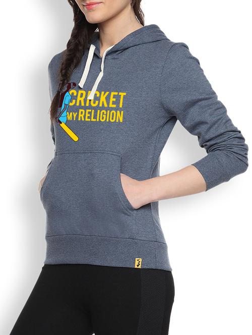 printed denim sweatshirt - 1217968 - Standard Image - 1