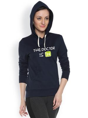 printed navy blue sweatshirt - 1217978 - Standard Image - 2
