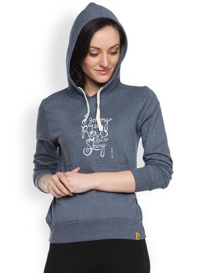 printed denim sweatshirt - 1218139 - Standard Image - 2