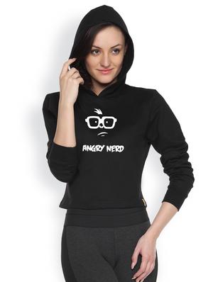 black printed crop hoodie - 1218188 - Standard Image - 2