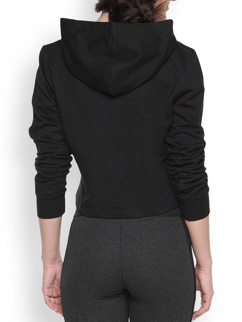 black printed crop hoodie - 1218235 - Zoom Image - 2