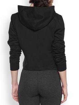 black womens printed crop hoodie - 1218239 - Standard Image - 3