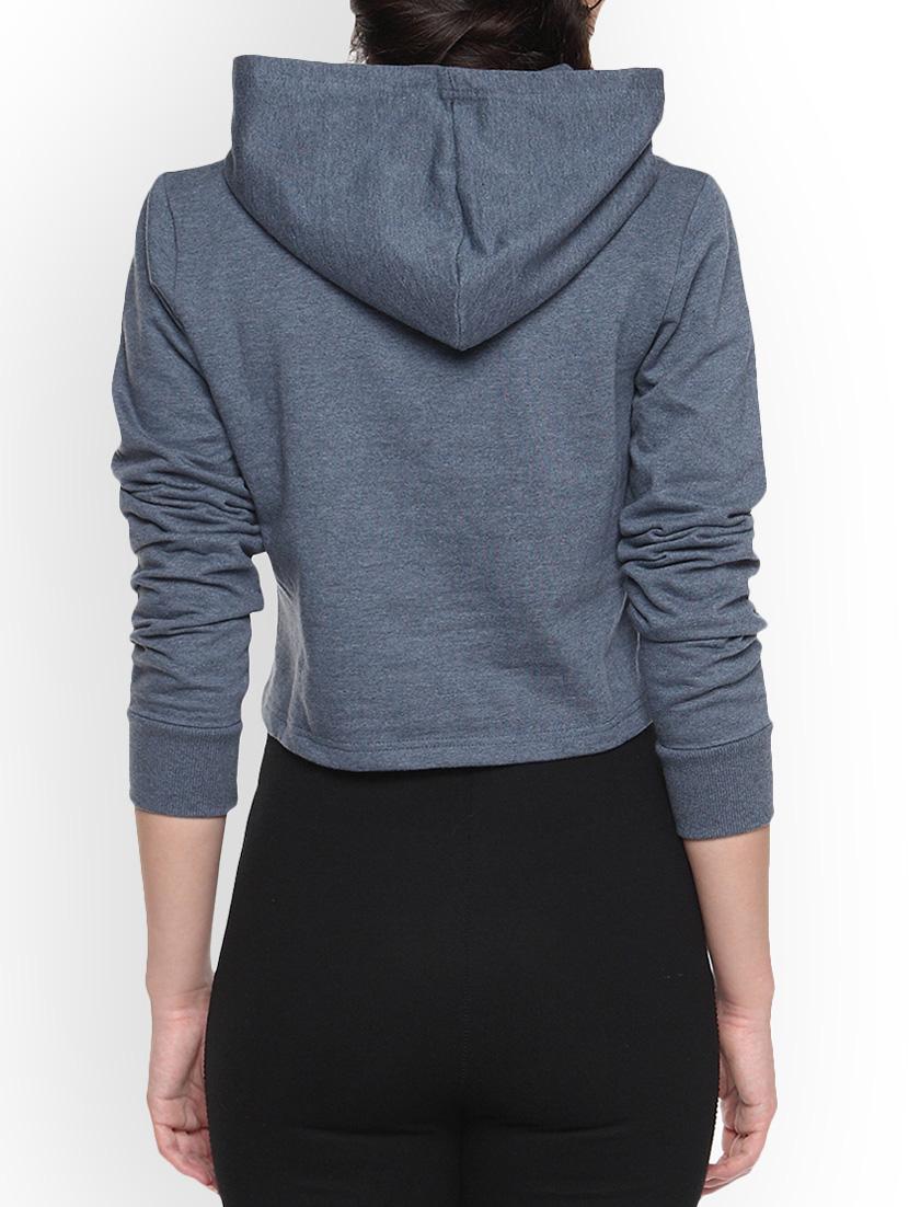 denim womens printed crop hoodie - 1218250 - Zoom Image - 3