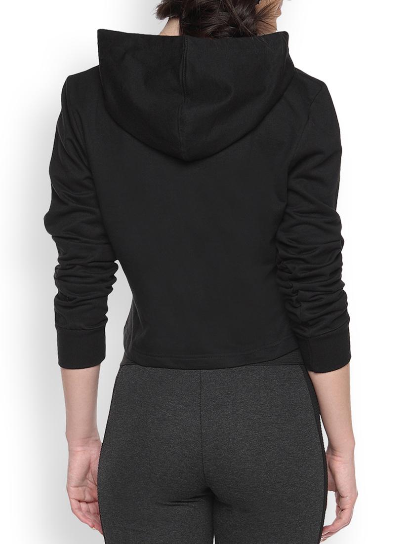 black printed crop hoodie - 1218257 - Zoom Image - 3