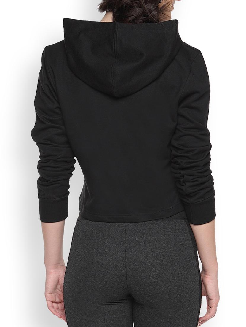 black printed crop hoodie - 1218265 - Zoom Image - 3