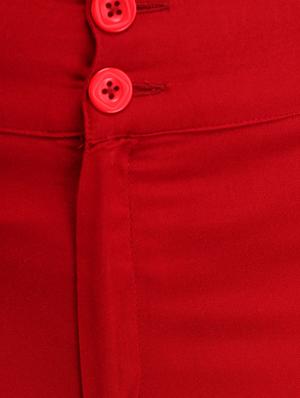 red rayon flat front trouser - 12204713 - Standard Image - 4