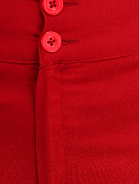red rayon flat front trouser - 12204713 - Zoom Image - 4