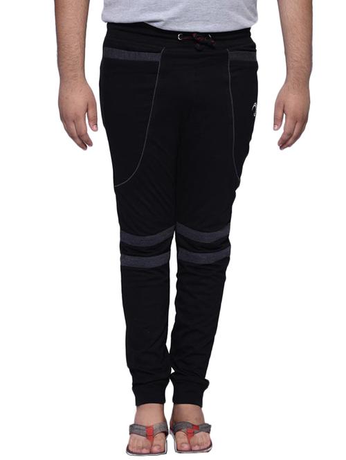 black cotton track pant - 12204905 - Standard Image - 1