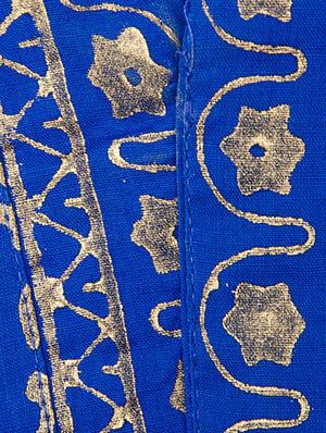 blue cotton straight kurta - 12206702 - Standard Image - 4