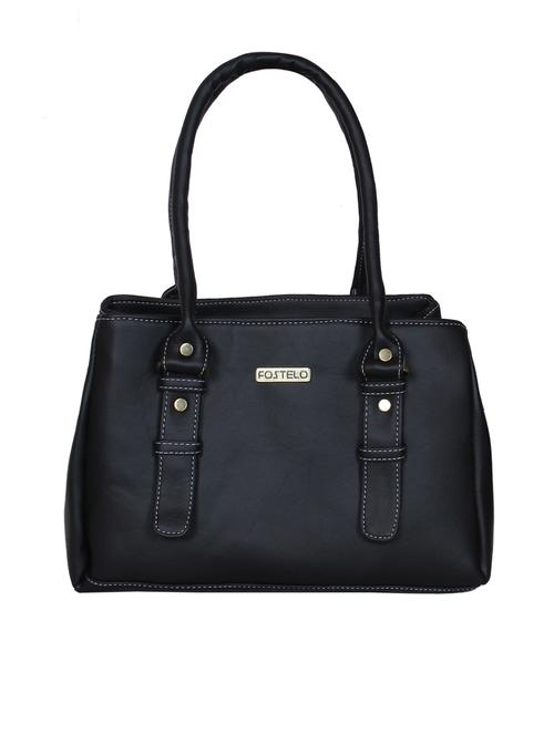 solid black faux leather handbag - 1220944 - Standard Image - 1
