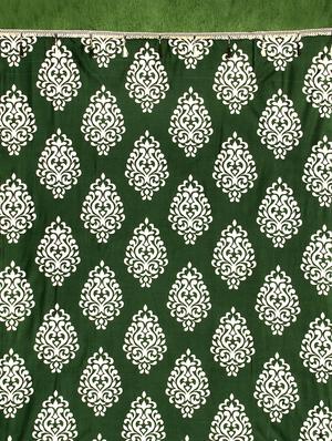 home candy eyelet fancy polyester 2 piece door curtain set - 84"x48", green - 12212514 - Standard Image - 3