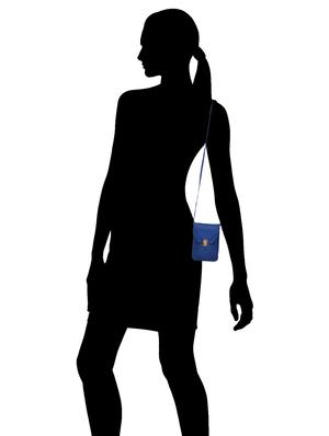blue leatherette cutwork sling bag - 12220993 - Standard Image - 7