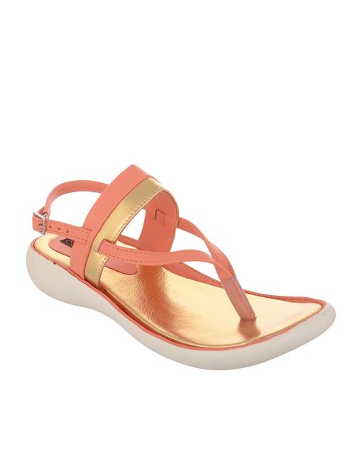 pink leatherette back strap sandals - 12221157 - Standard Image - 1