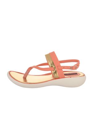 pink leatherette back strap sandals - 12221157 - Standard Image - 2