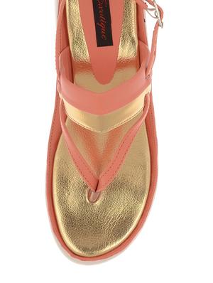 pink leatherette back strap sandals - 12221157 - Standard Image - 4