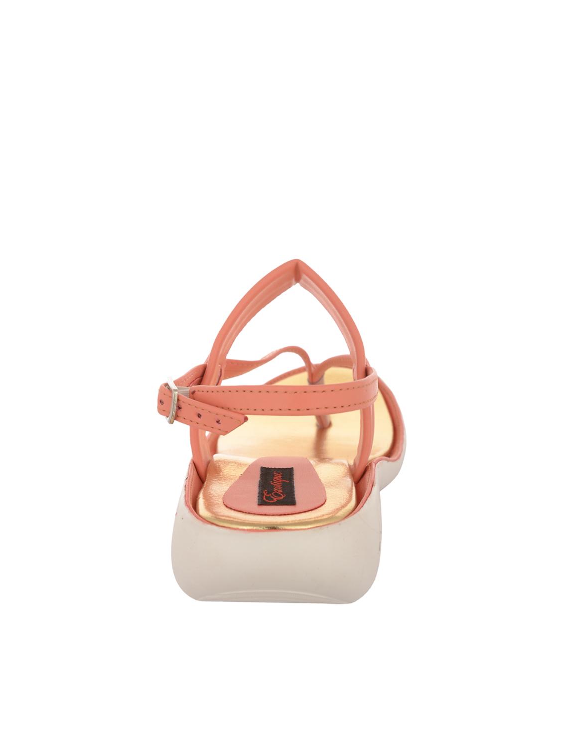 pink leatherette back strap sandals - 12221157 - Zoom Image - 3