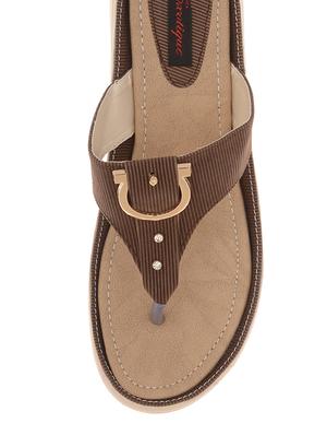 brown toe separator sandals - 12221159 - Standard Image - 4