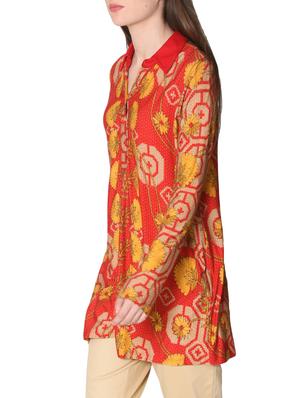 red and beige printed shirt tunic - 1223787 - Standard Image - 2
