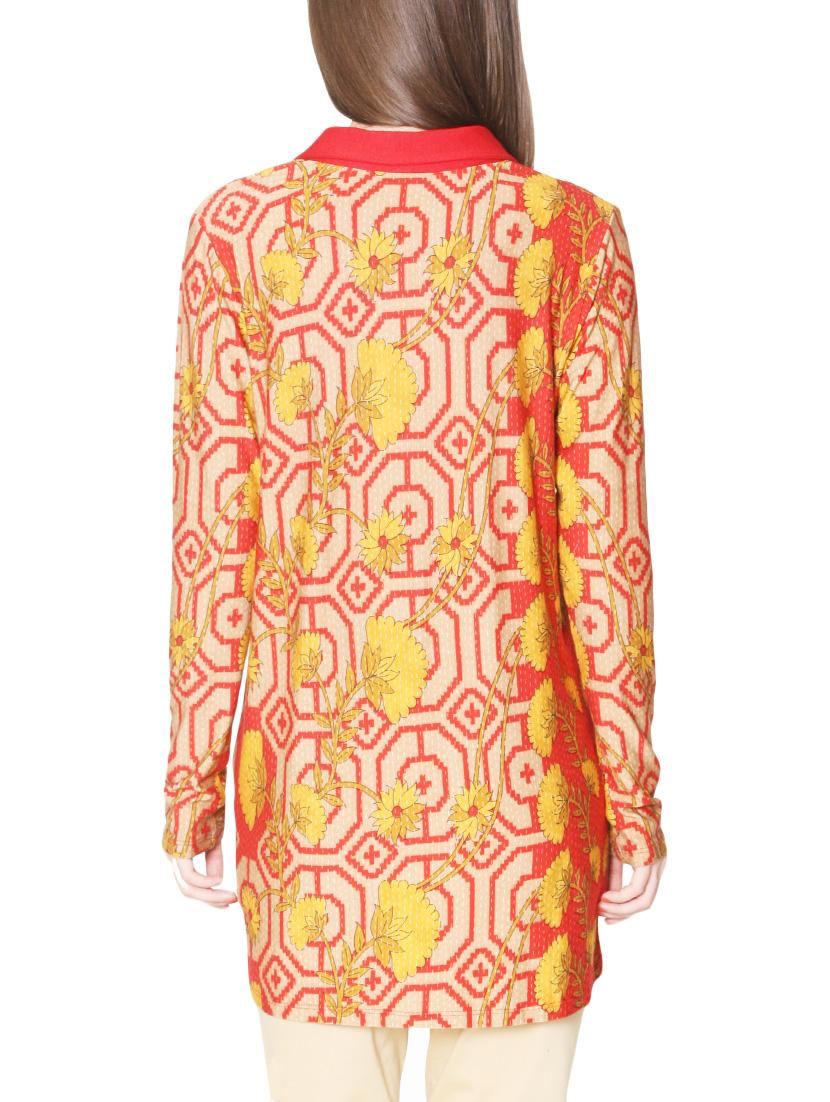 red and beige printed shirt tunic - 1223787 - Zoom Image - 3