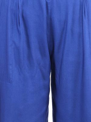 royal blue rayon palazzo - 12240839 - Standard Image - 4
