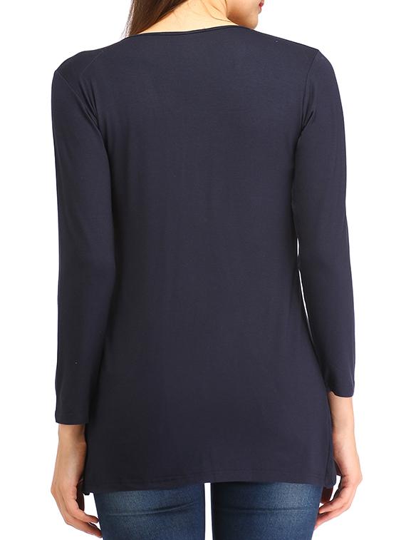 navy blue cotton shrug - 12241969 - Zoom Image - 3