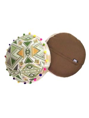 jacquard cotton woven floor cushion - 12243370 - Standard Image - 3