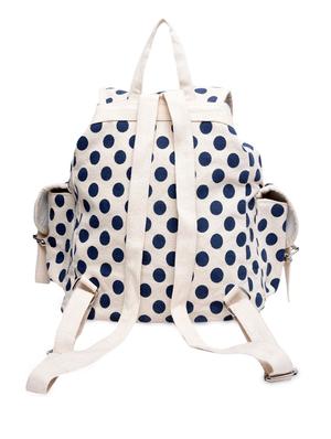 blue polka pots printed canvas back pack - 1224439 - Standard Image - 2