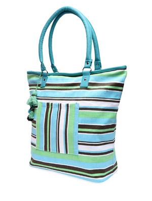 multicolor yarn dyed striped canvas tote bag - 1224460 - Standard Image - 5