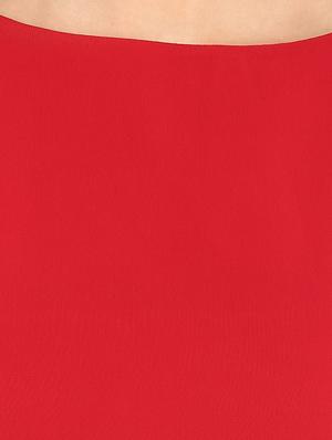 red georgette asymmetric tunic - 12245957 - Standard Image - 4
