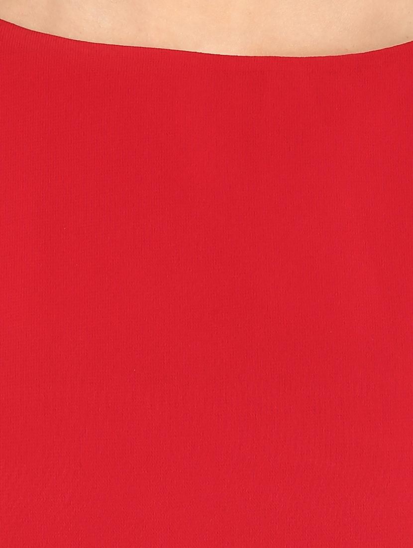 red georgette asymmetric tunic - 12245957 - Zoom Image - 4