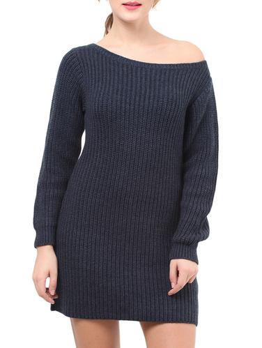 navy blue acrylic sheath dress - 12247795 - Very Small Image - 1