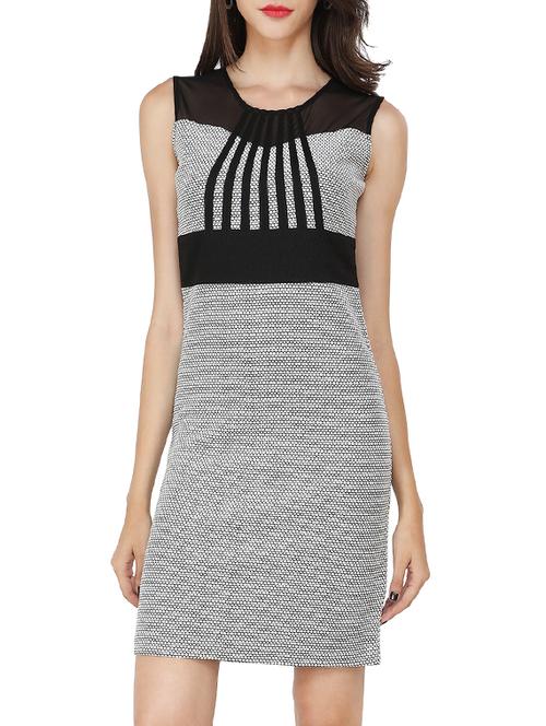 white printed sheath dress - 12249004 - Standard Image - 1
