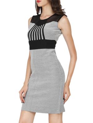 white printed sheath dress - 12249004 - Standard Image - 2